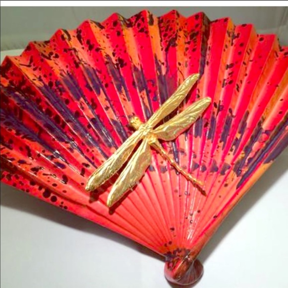 WILL HERRERA MAUI HAWAII BRONZE DRAGONFLY FAN SCULPTURE FINE CERAMIC DRAGONFLIES - Picture 3 of 6